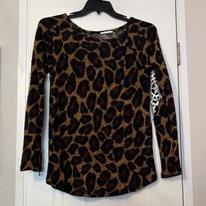 Reborn J Animal Print Long Sleeve Top